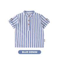 Mooi Kemeja Anak Laki-laki Enzo Striped Shirt