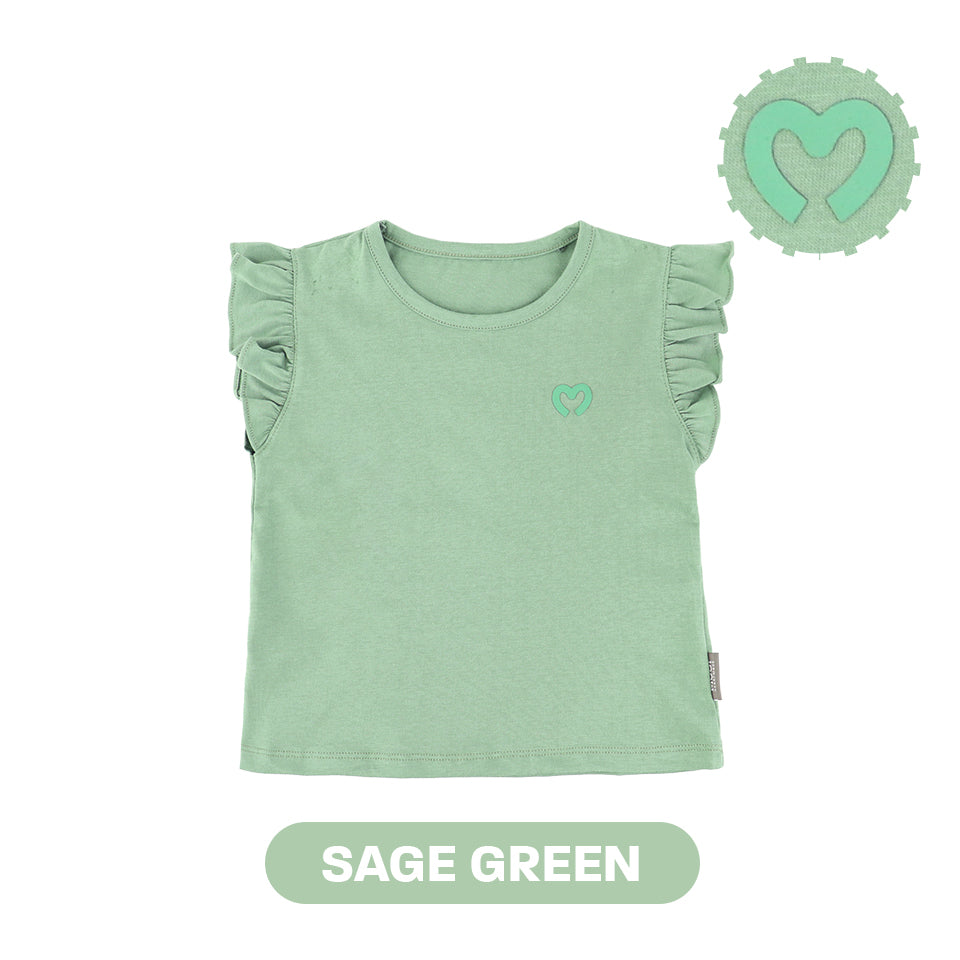 Mooi Atasan Anak Perempuan Comfy Girls Ruffle T-shirt