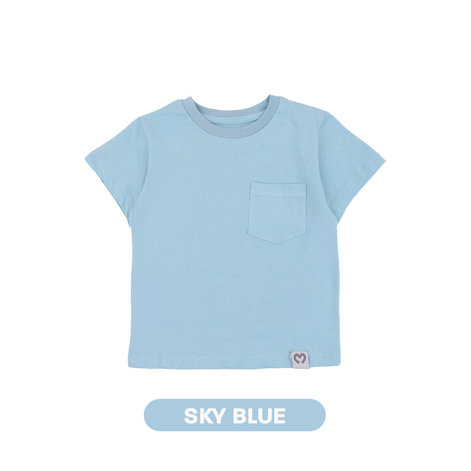Mooi Kaos Anak Pocket Unisex Comfy T-Shirt Pocket Kids