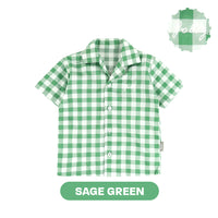 Mooi Kemeja Anak Laki - Laki Kemeja Katun Motif Gama Shirt