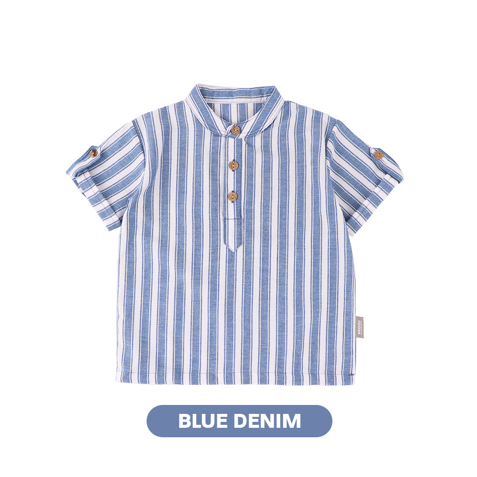 Mooi Kemeja Anak Laki-laki Enzo Striped Shirt