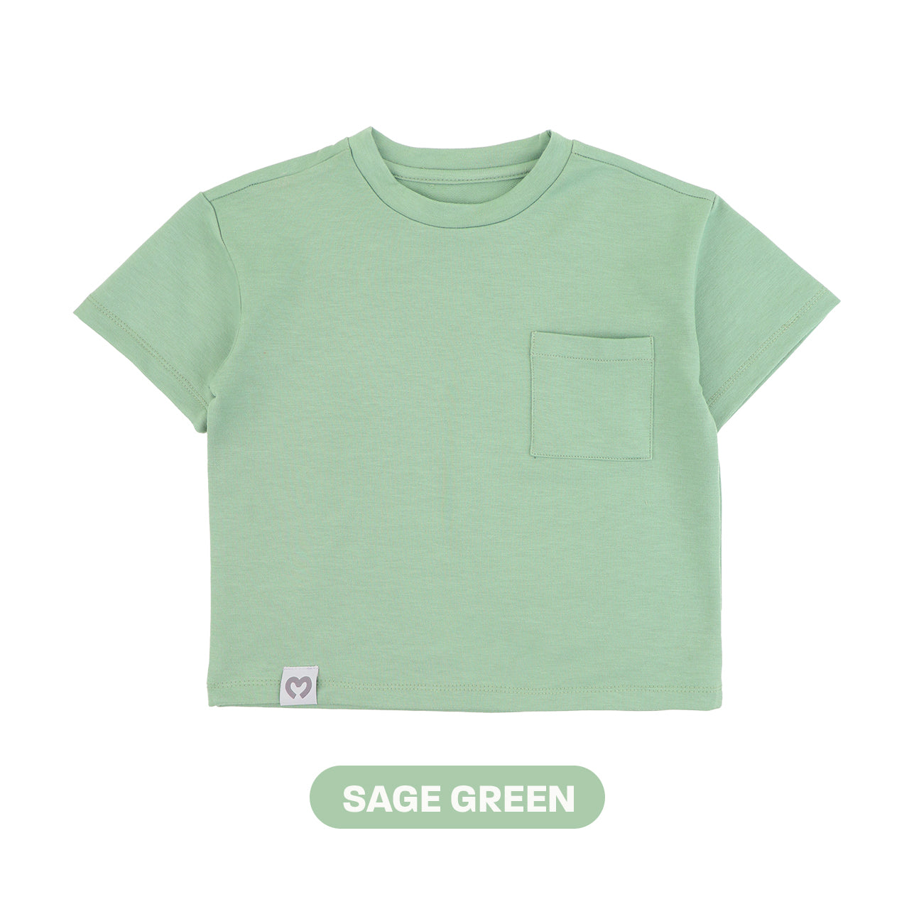 Mooi Kaos Anak Pocket Unisex Comfy Oversized T-Shirt Pocket Kids