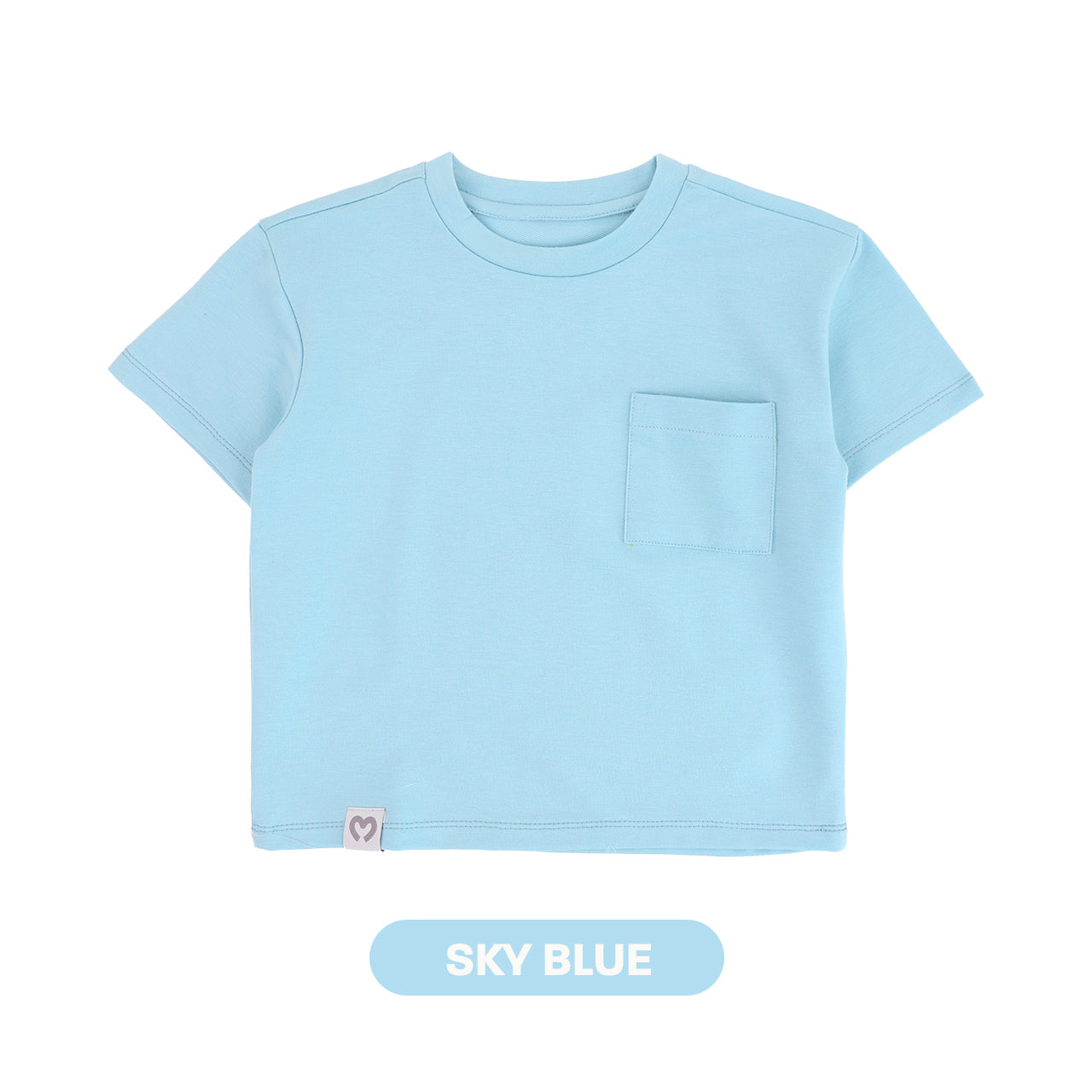 Mooi Kaos Anak Pocket Unisex Comfy Oversized T-Shirt Pocket Kids