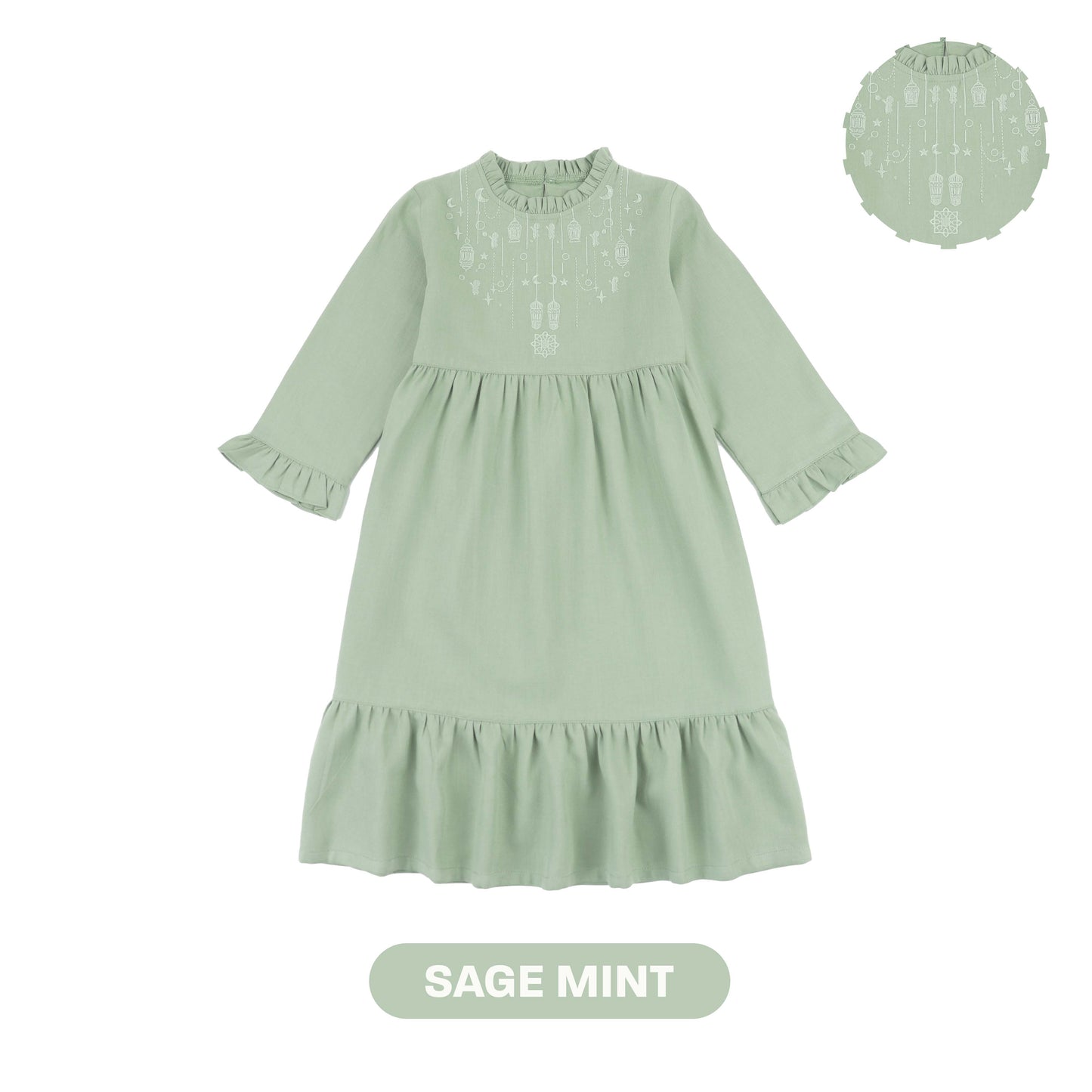 Mooi x Nussa Rarra Gamis Basic Anak Gamis Anak Perempuan Raya Collection