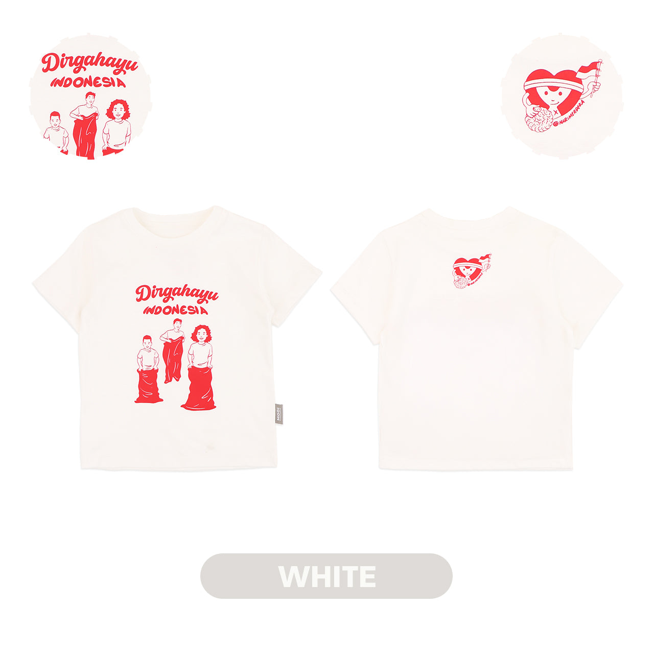 Mooi x Hari Merdeka Kaos Kemerdekaan Anak T-shirt Anak Dirgahayu Indonesia