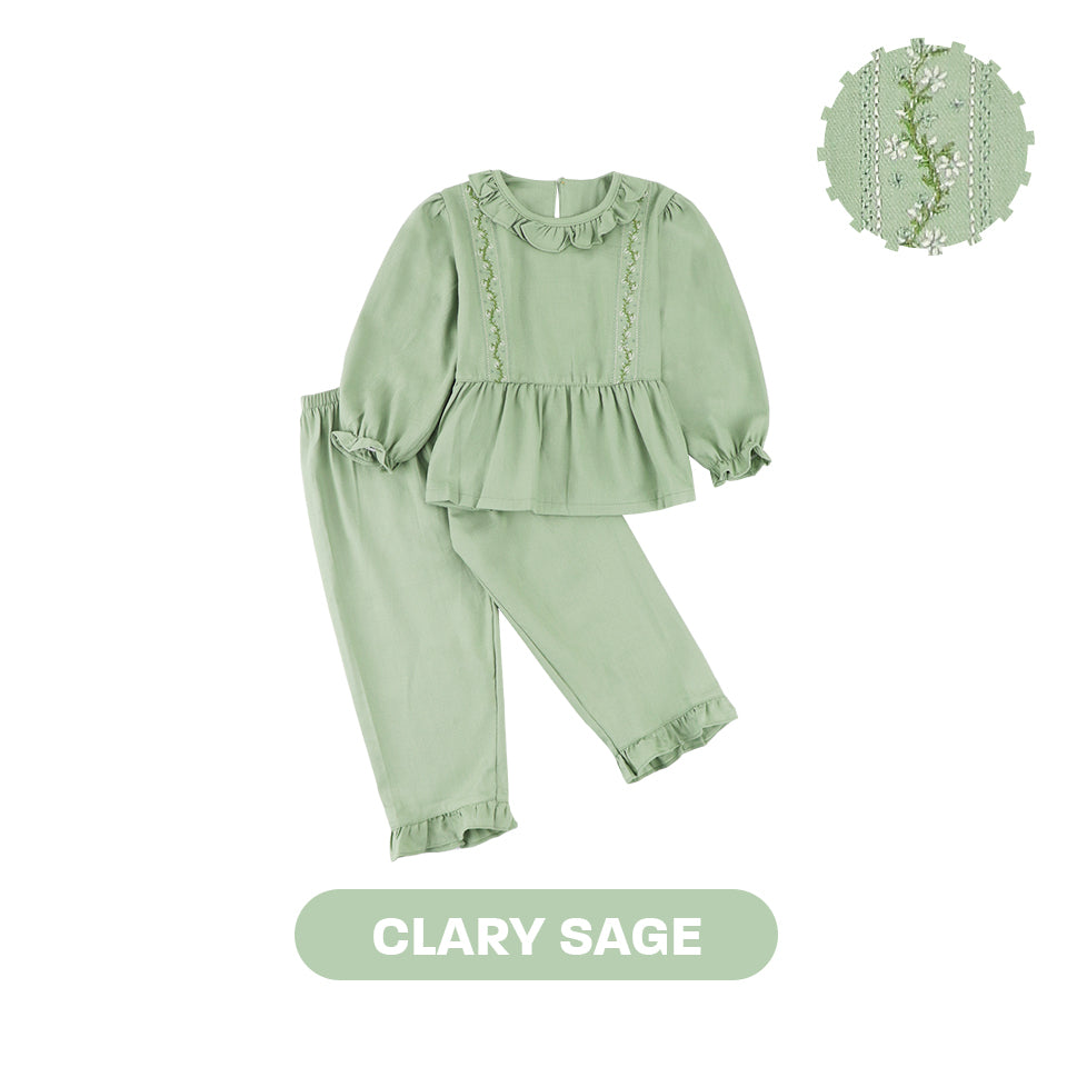 Mooi Setelan Anak Perempuan Raya Collection Asra Tunic Ruffle Set