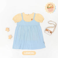 Mooi Dress Anak Perempuan Overall Dress Set