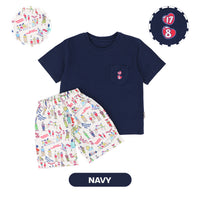 Mooi x Hari Merdeka Kaos Kemerdekaan Setelan Anak Pocket Tee Set Kemerdekaan