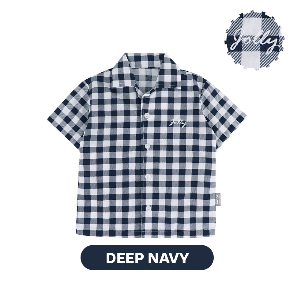 Mooi Kemeja Anak Laki - Laki Kemeja Katun Motif Gama Shirt