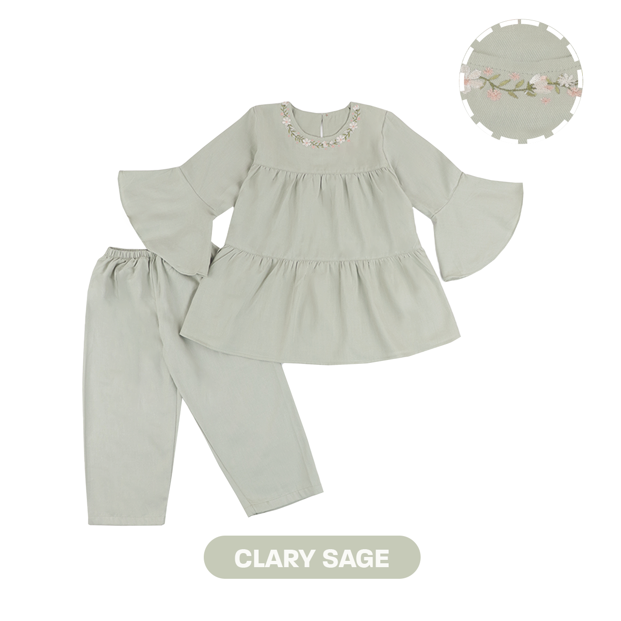 Mooi Setelan Anak Perempuan Nuha Tunik Set
