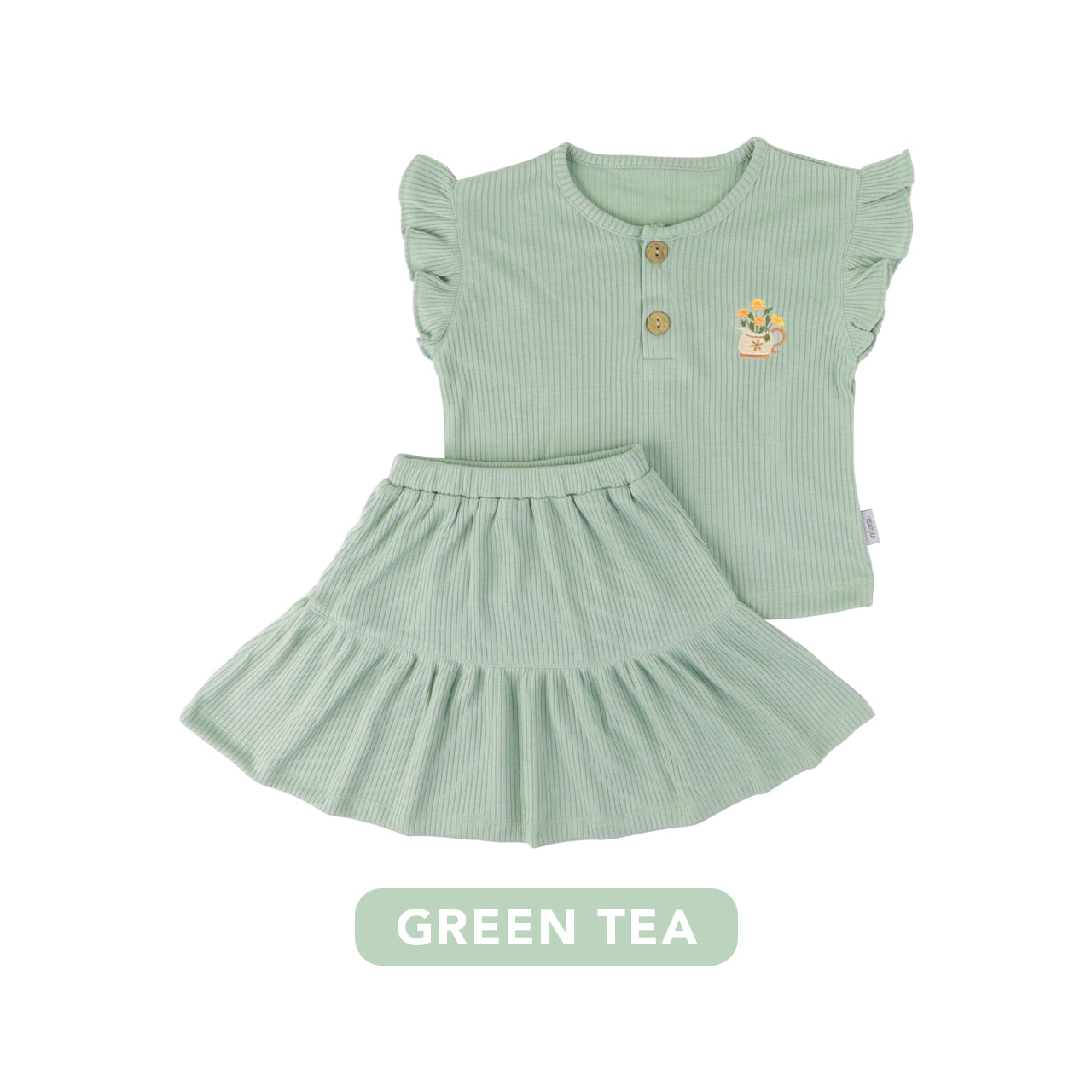 Mooi Setelan Anak Perempuan Narumi Ruffle Set