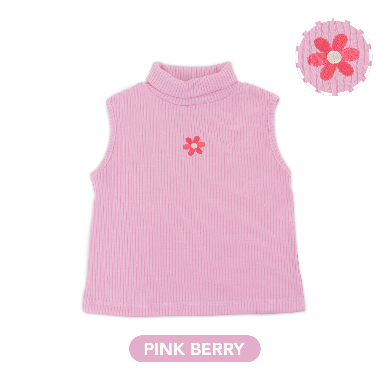 Mooi Atasan Anak Perempuan Yumiko Rib Top