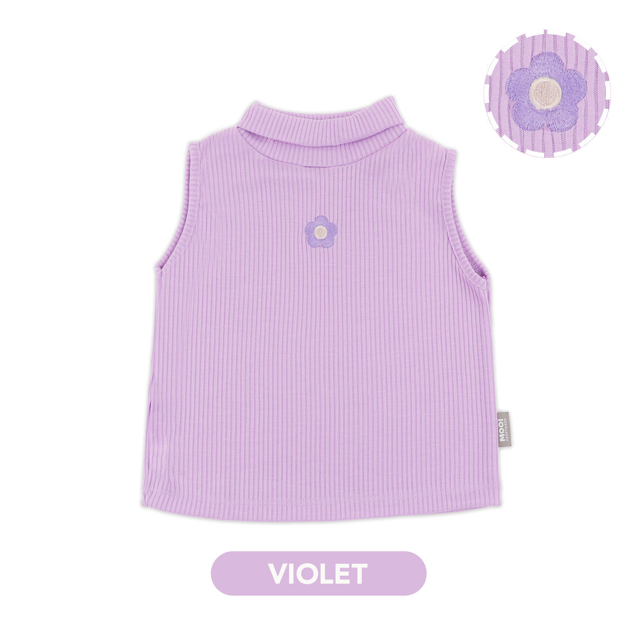 Mooi Atasan Anak Perempuan Yumiko Rib Top