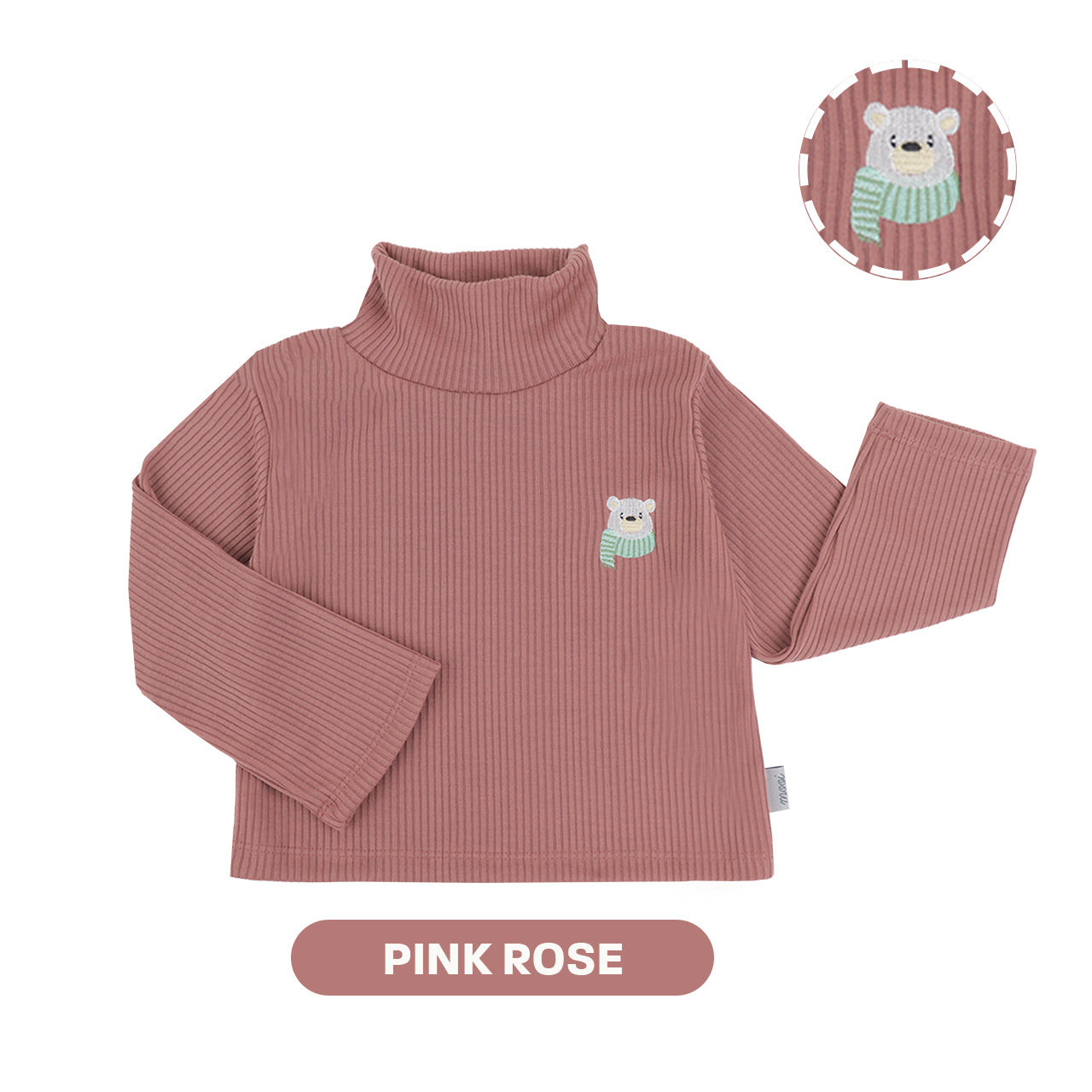 Mooi Atasan Anak Turtle Neck Top V1