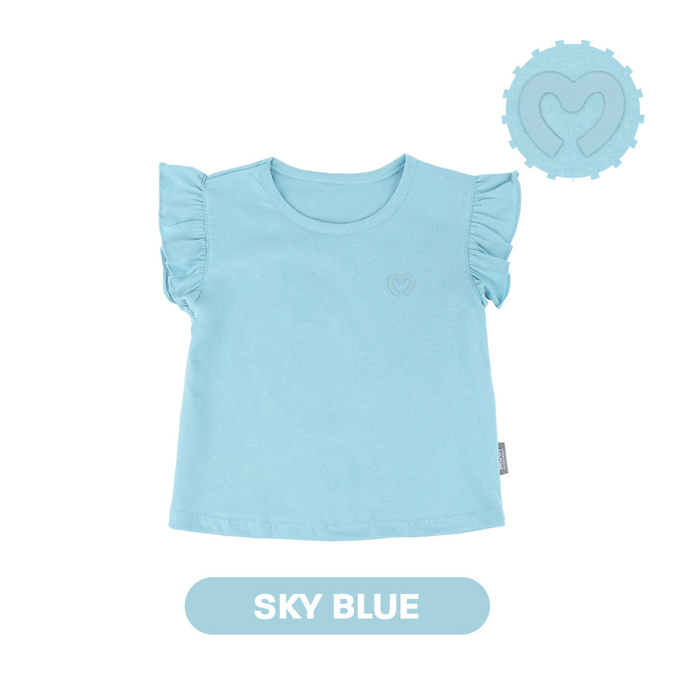 Mooi Atasan Anak Perempuan Comfy Girls Ruffle T-shirt