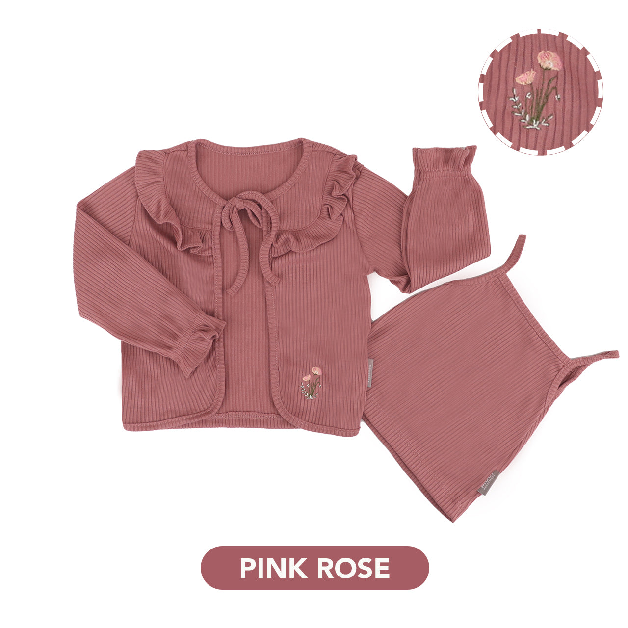 Mooi Cardigan Anak Two Pcs Rhea Rib Cardigan