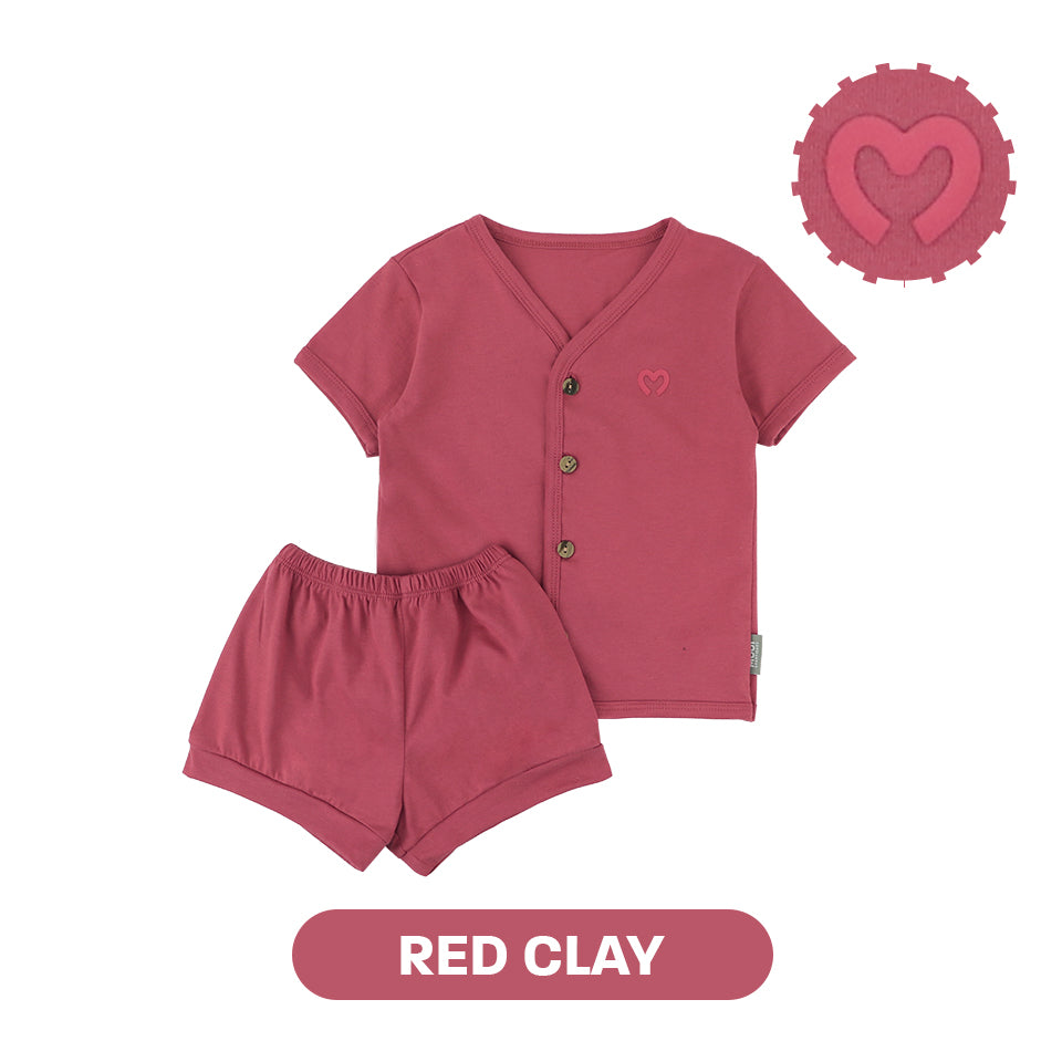 Mooi Setelan Pendek Bayi Comfy Baby Short Button Set