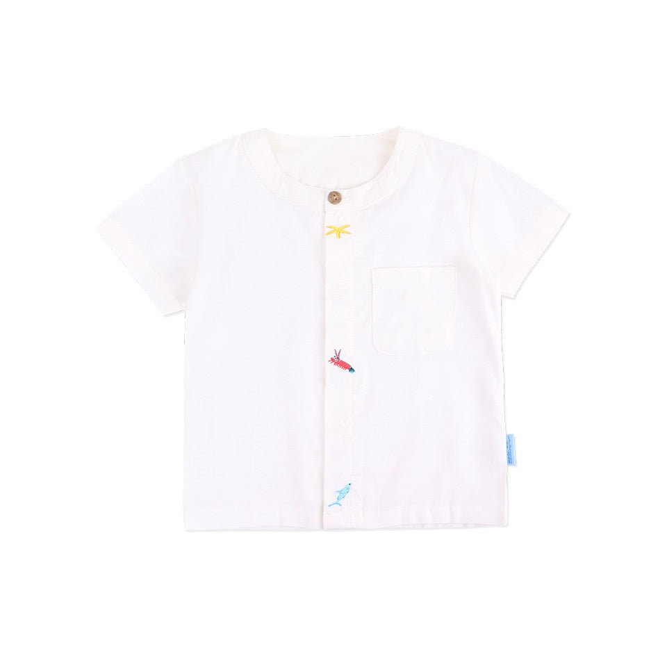 Mooi X Dinda Puspitasari Kemeja Anak Laki-laki Rue Pocket Shirt