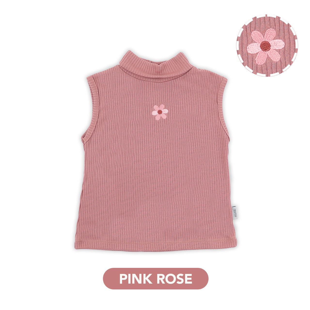 Mooi Atasan Anak Perempuan Yumiko Rib Top