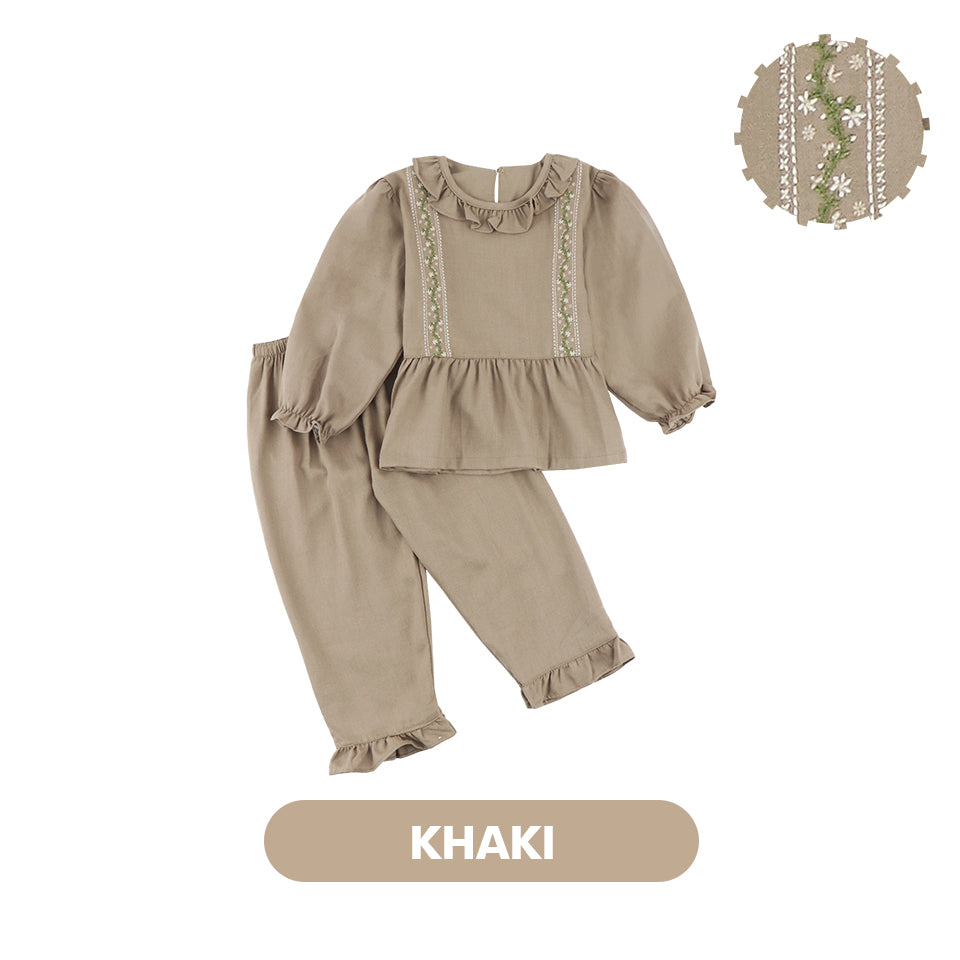 Mooi Setelan Anak Perempuan Raya Collection Asra Tunic Ruffle Set