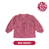 Mooi Atasan Anak Perempuan Christmas Collection Millie Ruffle Top