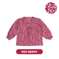 Mooi Atasan Anak Perempuan Christmas Collection Millie Ruffle Top