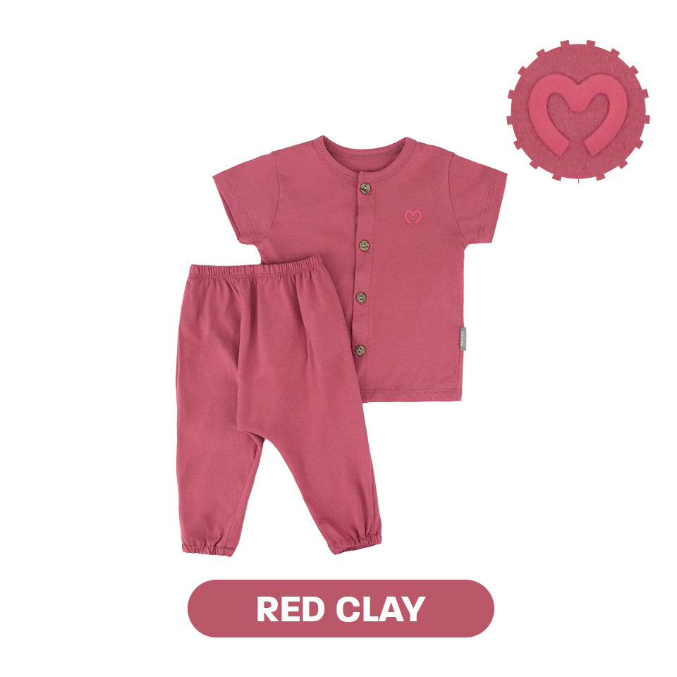 Mooi Setelan Piyama Bayi Comfy Baby Button Pajamas Set