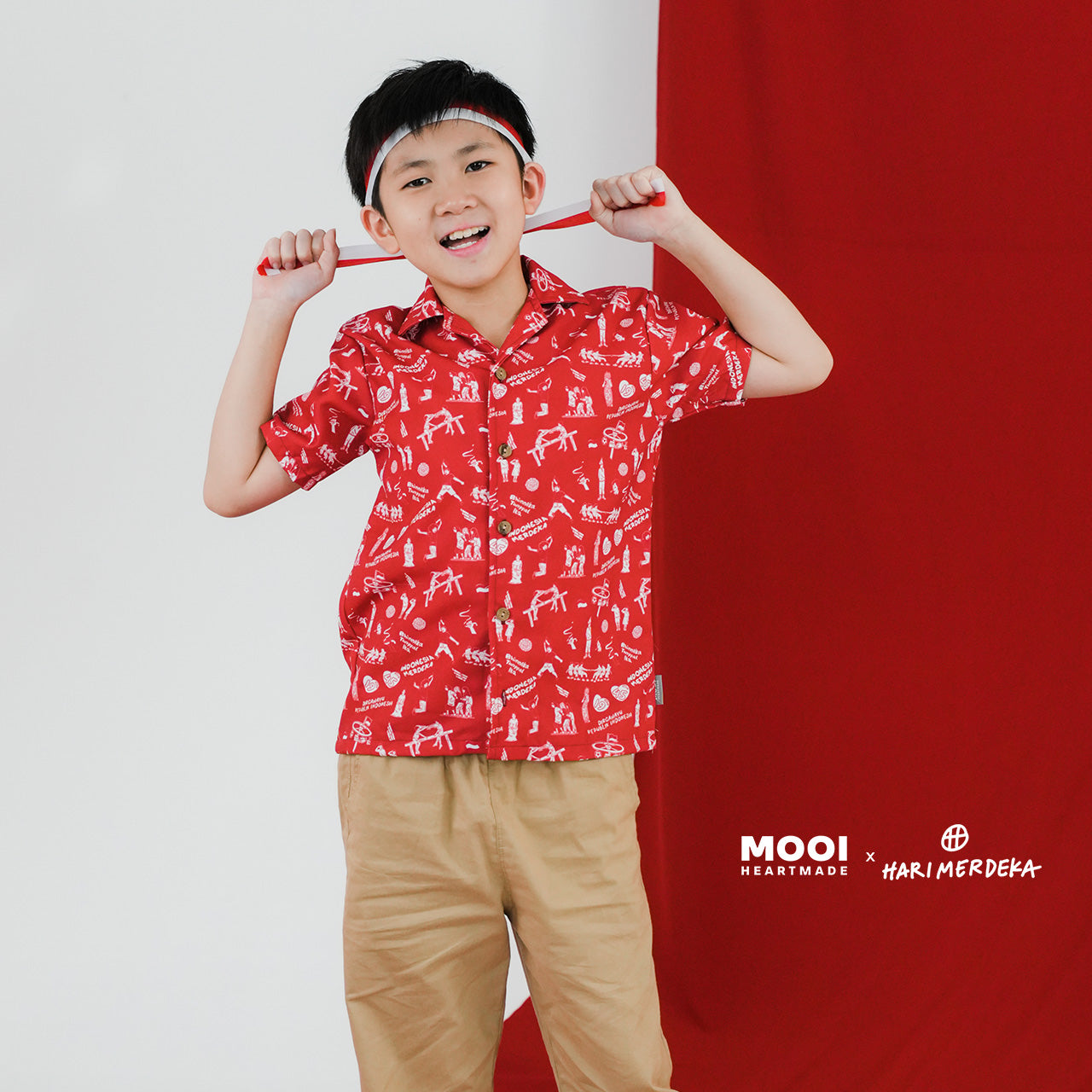 Mooi x Hari Merdeka Kaos Kemerdekaan Kemeja Anak Printed Shirt