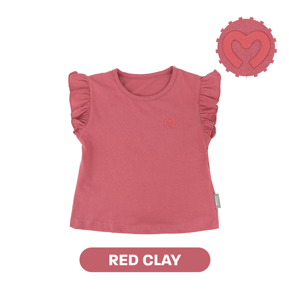 Mooi Atasan Anak Perempuan Comfy Girls Ruffle T-shirt