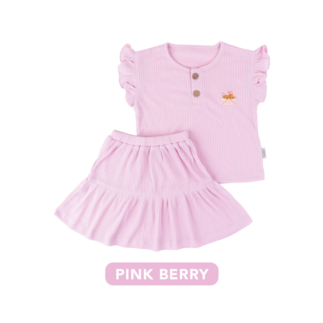 Mooi Setelan Anak Perempuan Narumi Ruffle Set