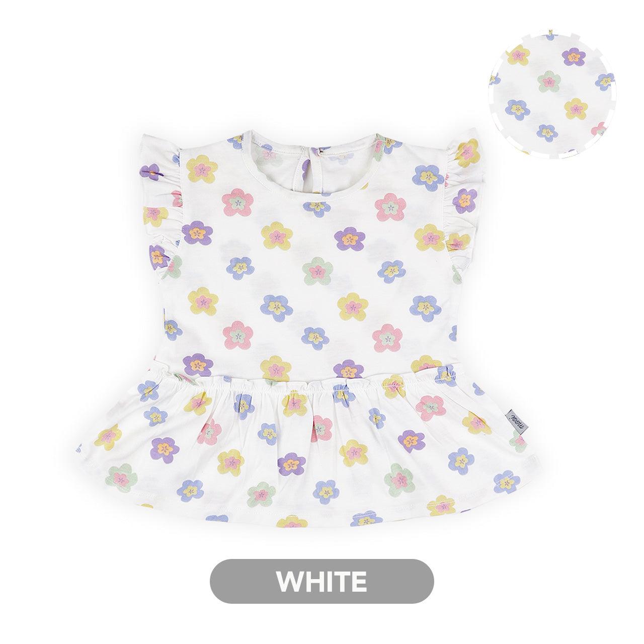 Mooi Atasan Anak Perempuan Minji Ruffle Top