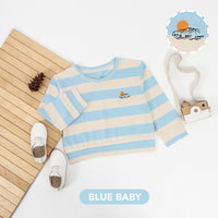 Mooi Kaos Anak Lengan Panjang Barrel Striped Top