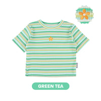 Mooi Atasan Anak Perempuan Lucy Rib Striped Tee