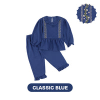 Mooi Setelan Anak Perempuan Raya Collection Asra Tunic Ruffle Set