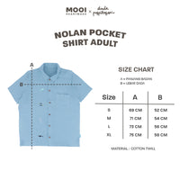 Mooi X Dinda Puspitasari Kemeja Dewasa Nolan Pocket Shirt Adult