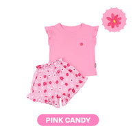 Mooi Setelan Anak Perempuan Ruffle Pocket Tee