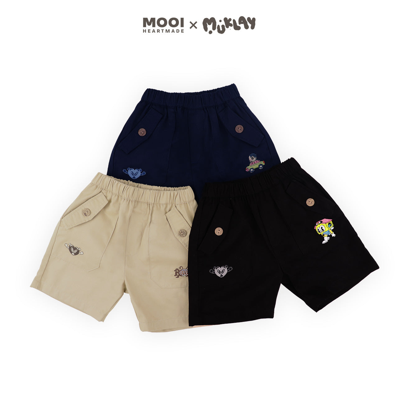 Mooi X Muklay Celana Pendek Cargo Anak Lex Short Cargo Pants Kids