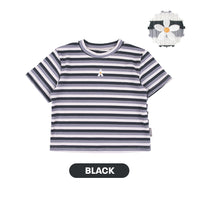 Mooi Atasan Anak Perempuan Lucy Rib Striped Tee