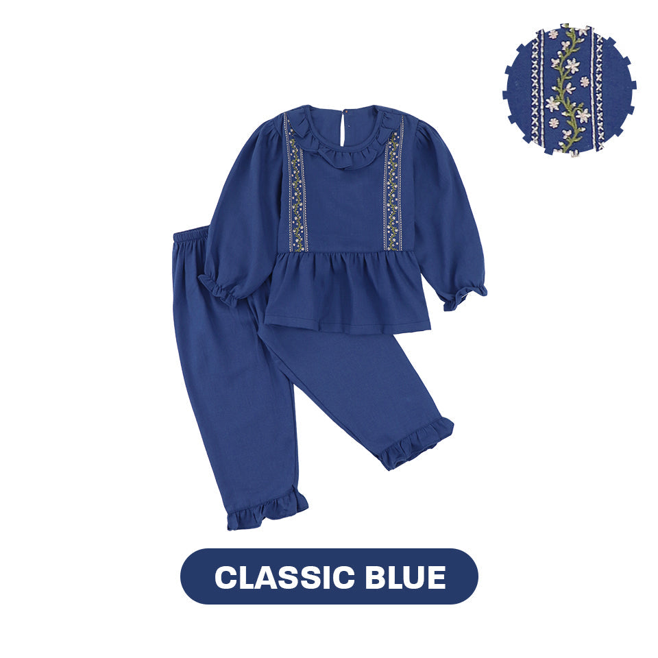 Mooi Setelan Anak Perempuan Raya Collection Asra Tunic Ruffle Set