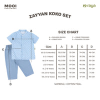 Mooi Zayyan Koko Set Setelan Koko Anak Raya Collection