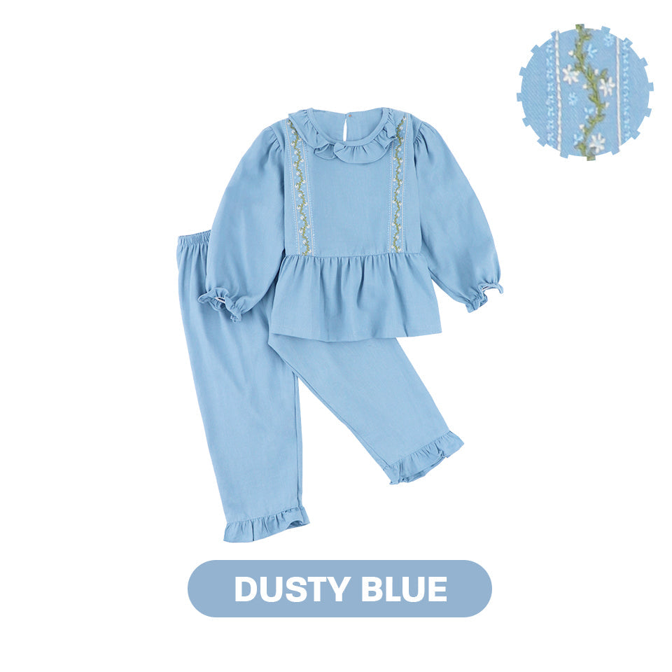 Mooi Setelan Anak Perempuan Raya Collection Asra Tunic Ruffle Set