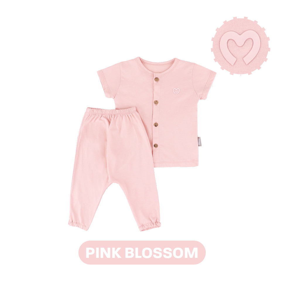 Mooi Setelan Piyama Bayi Comfy Baby Button Pajamas Set