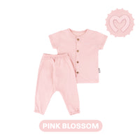 Mooi Setelan Piyama Bayi Comfy Baby Button Pajamas Set