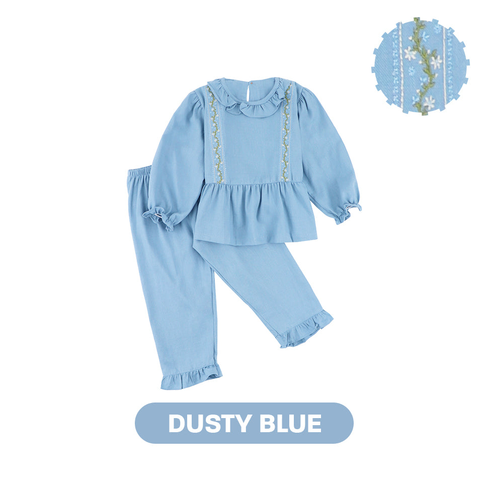 Mooi Setelan Anak Perempuan Raya Collection Asra Tunic Ruffle Set