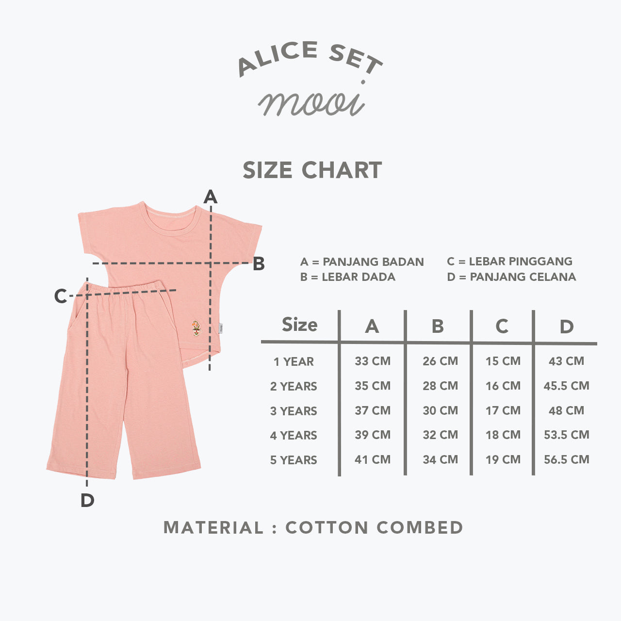 Mooi Setelan Anak Perempuan Kulot Alice Set