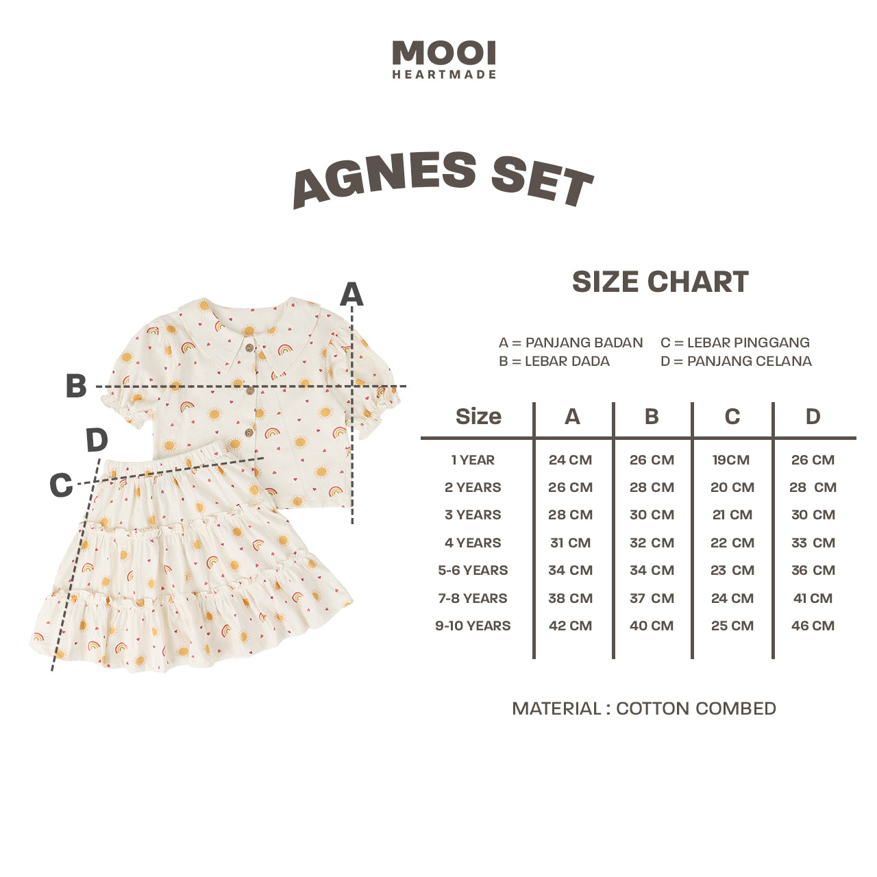 Mooi Setelan Anak Perempuan Agnes Set
