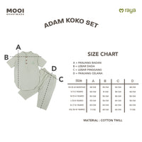 Mooi Adam Koko Set Setelan Koko Anak Raya Collection V1