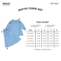Mooi Setelan Anak Perempuan Raya Collection Rayya Tunik Set