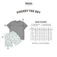Mooi Setelan Anak Kaos Anak Tshirt Pocket Tee Set