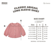Mooi Atasan Anak Perempuan Classic Abigail Long Sleeve Shirt
